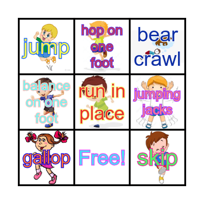 Fitness Bingo Card