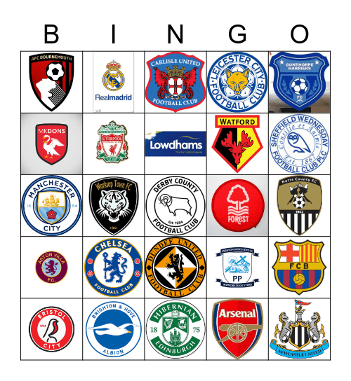 The Lock Inn - FC Badges Bingo Card