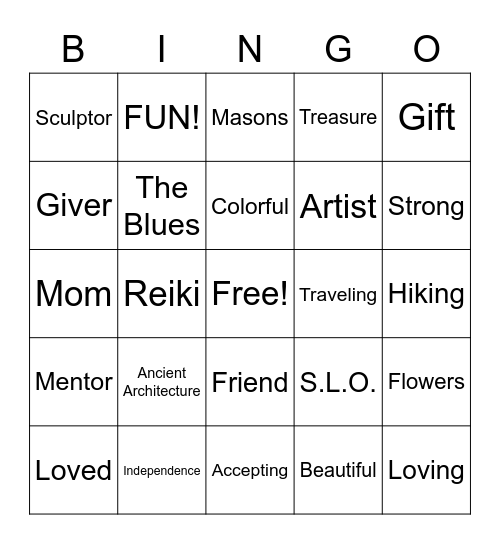 Elaine Bingo Card