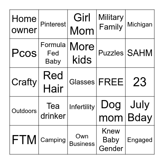 Who’s like Missy? Bingo Card