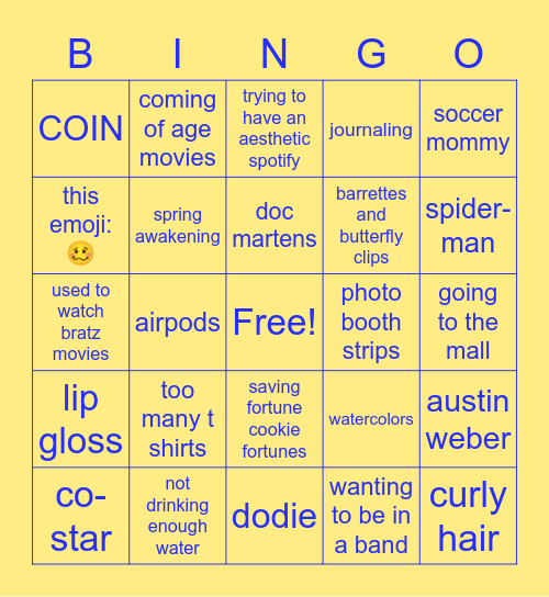 tengoallergies bingo 2 Bingo Card