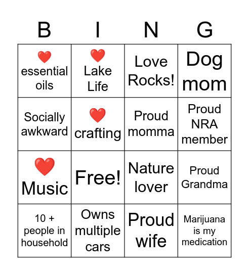 Paige’s Bingo Card