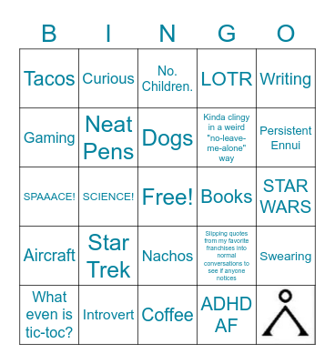 How Similar Are You To Patrick Bingo Card