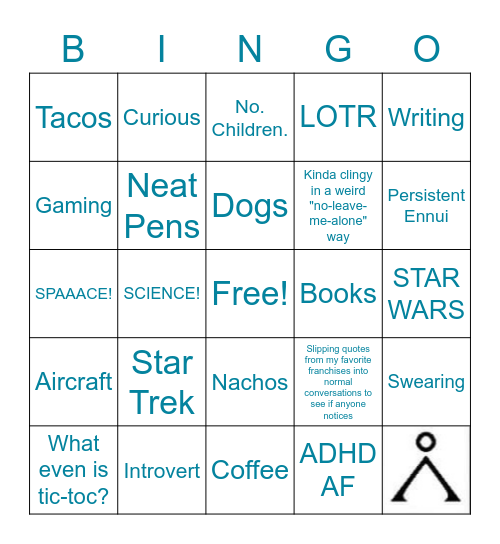 How Similar Are You To Patrick Bingo Card