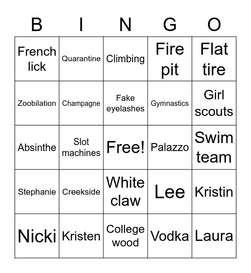 Real housewives of carmel Bingo Card