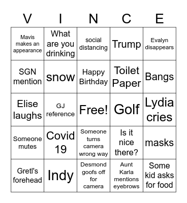 Happy Birthday Bingo Card