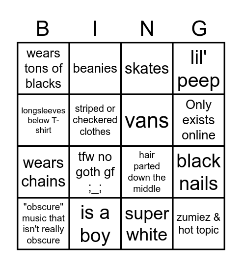 eboy bingo Card