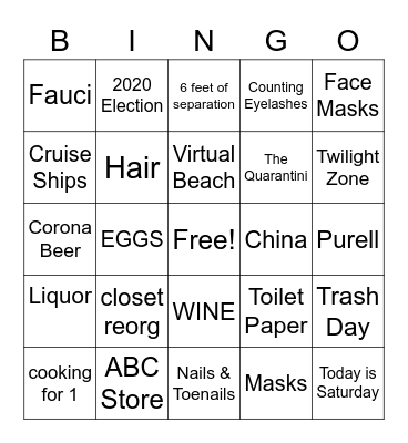 Game Night Bingo Bongo Bingo Card