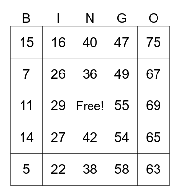 YIAKOS FAMILY Bingo Card