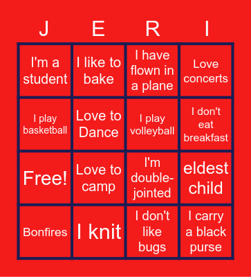 Jeri's Bingo!! Bingo Card