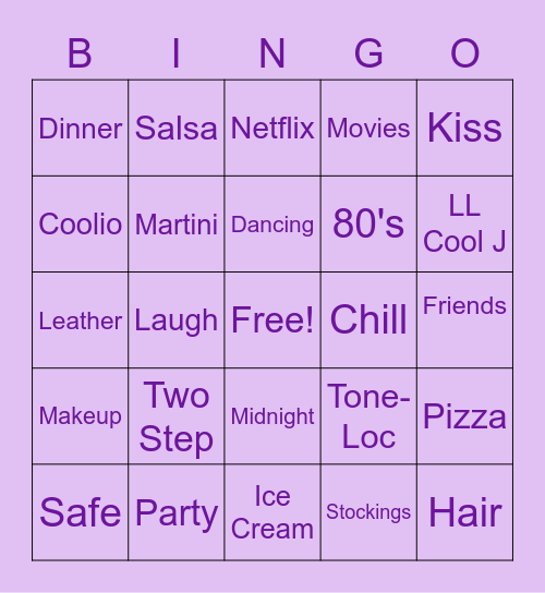 GIRLS' NIGHT Bingo Card