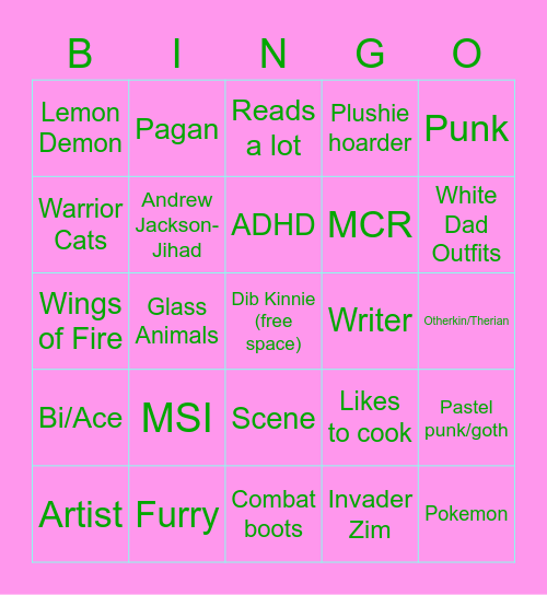 How much do you have in common with Ollie? Bingo Card