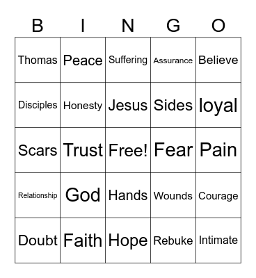 Easter for Doubters Bingo Card