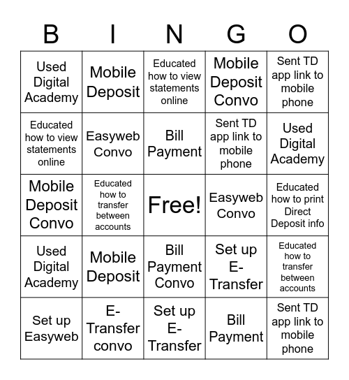 DIGITAL BINGO CHALLENGE Bingo Card
