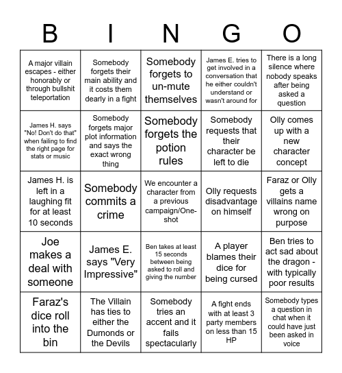 Soulpiece Crusader Bingo Card