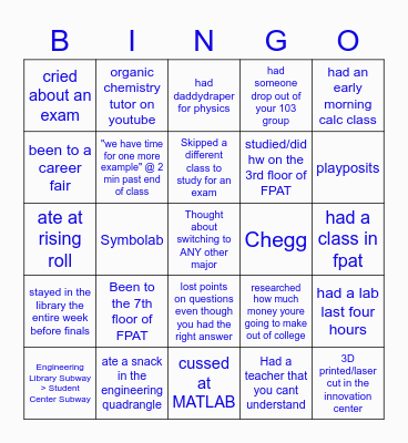 UK engineering Bingo Card