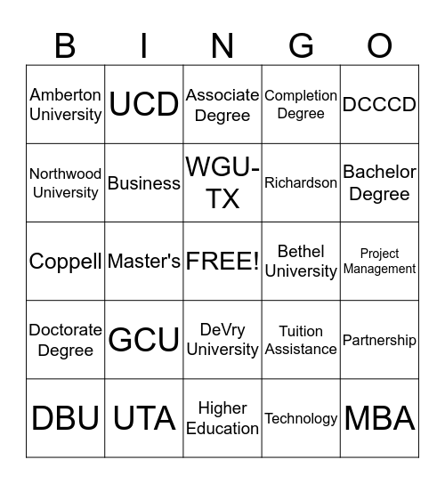 SAMSUNG Bingo Card