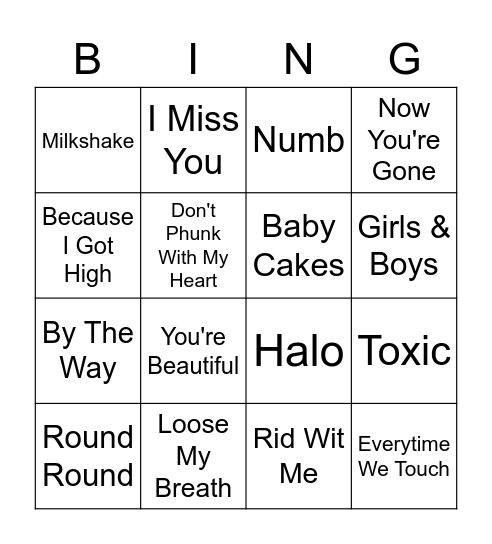 Lucy's Birthday Bingo! Bingo Card