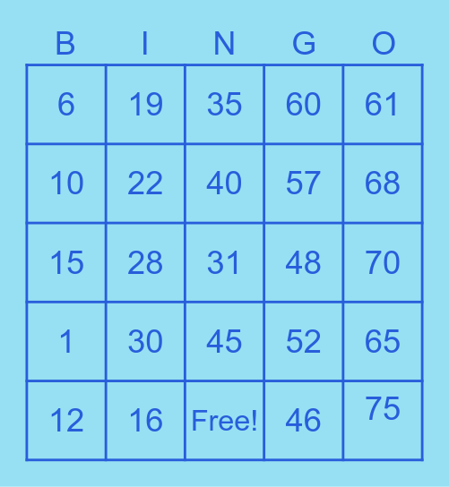 PHYSICAL DISTANCING 2020 Bingo Card