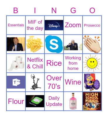 Product Lockdown Bingo Card