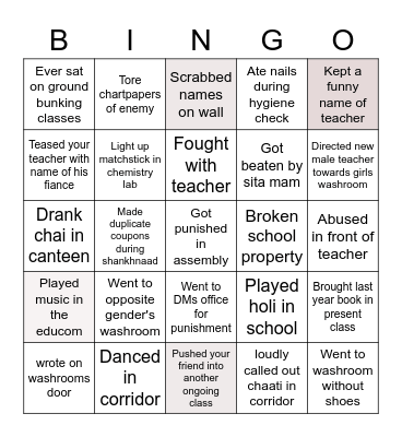 RDPians Bingo Card