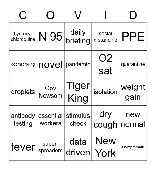blank card Bingo Card