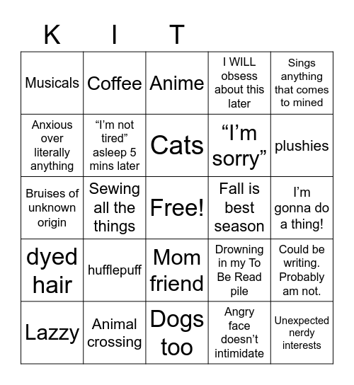 How much do we have in common with? Bingo Card