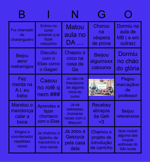 BINGO DA XXXI Bingo Card