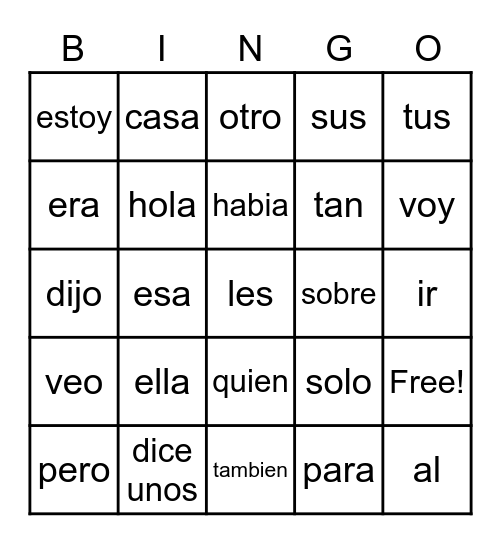 Bingo Card