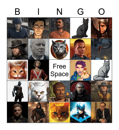 Favorite Character Bingo Card