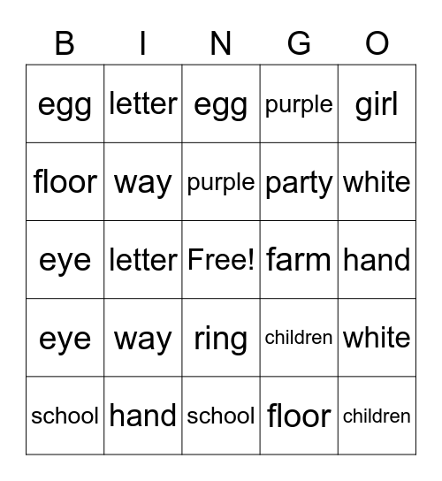 Distance Learning Weeks 1 & 2 Sight Words Bingo Card