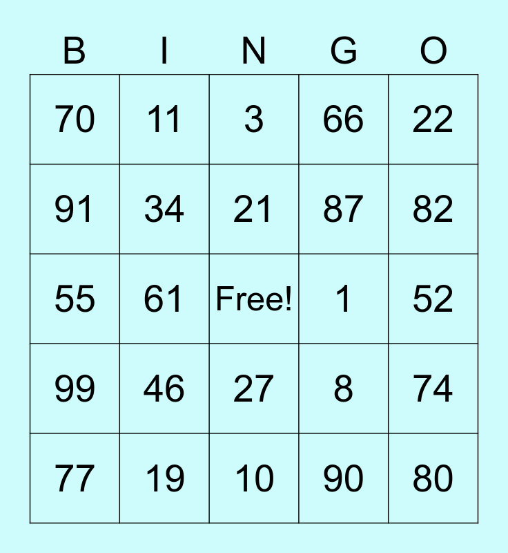 Teda Meda bingo ( Chandan ) Bingo Card