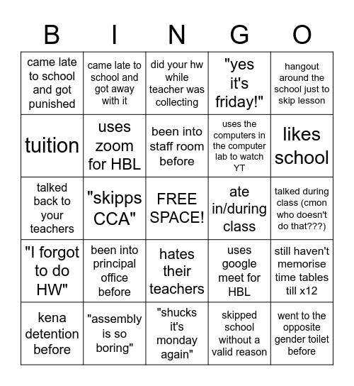 Bingo Card
