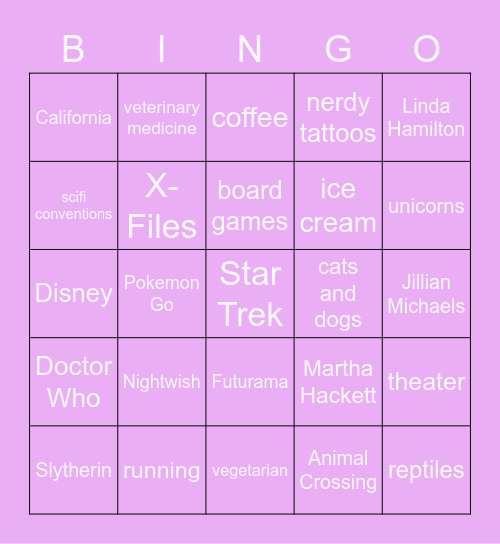 Be like Dee Bingo Card