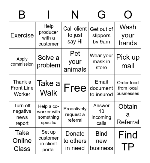 Stolly's BINGO Card