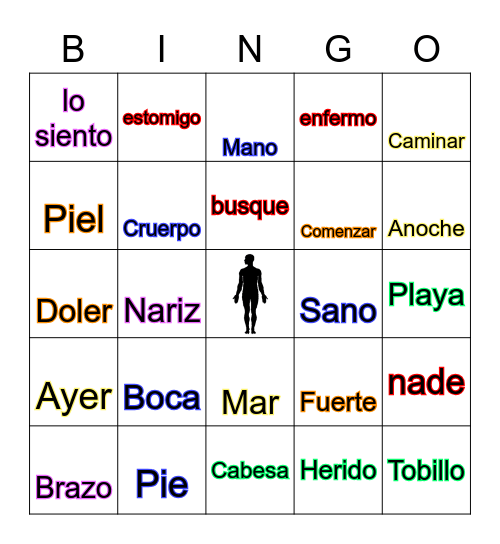 Spanish bingo Card