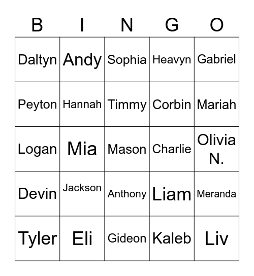 LeTourneau Bingo Card