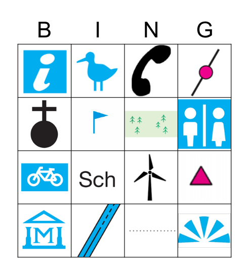 1st Harwell Scouts - Map Symbol Bingo Card
