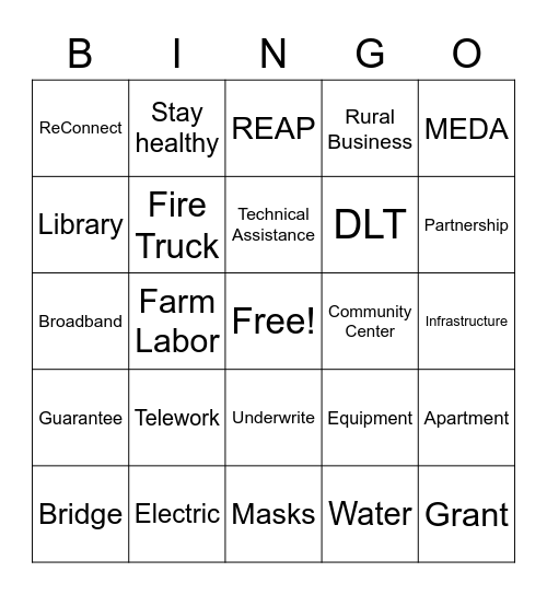 Montana RD Bingo #2 Bingo Card