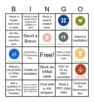 RepIn Bingo Card