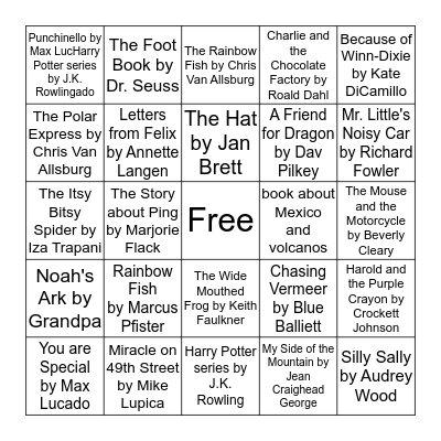 Get to Know Your Favorite Book from Childhood Bingo Card