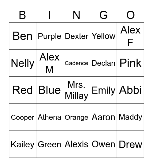 4th Grade Bingo!!! Bingo Card