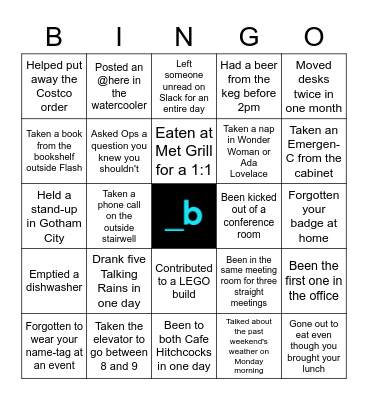 Build Seattle Bingo Card