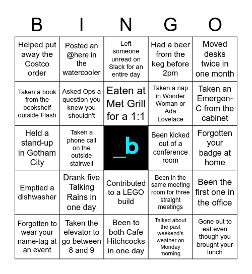 Build Seattle Bingo Card