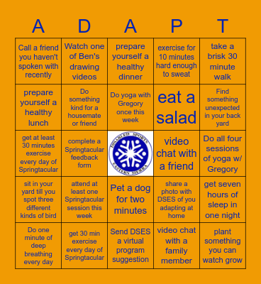 SPRINGTACULAR BINGO CHALLENGE Bingo Card