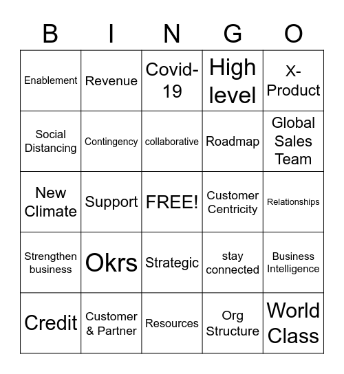 Geo Enterprise Sales April 20' All Hands BINGO Card