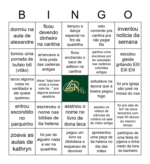 Bingo Raiz CSA Bingo Card