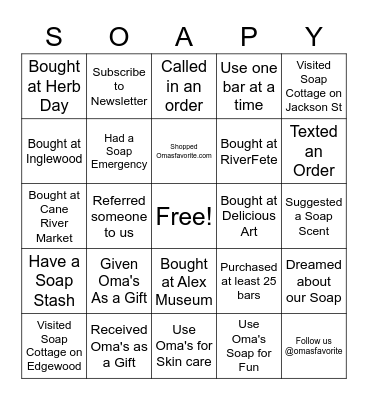 Oma Bingo Card