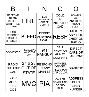 September 15 2014 - October 15, 2014 Bingo Card