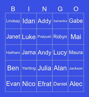 EA Board Party Bingo Card